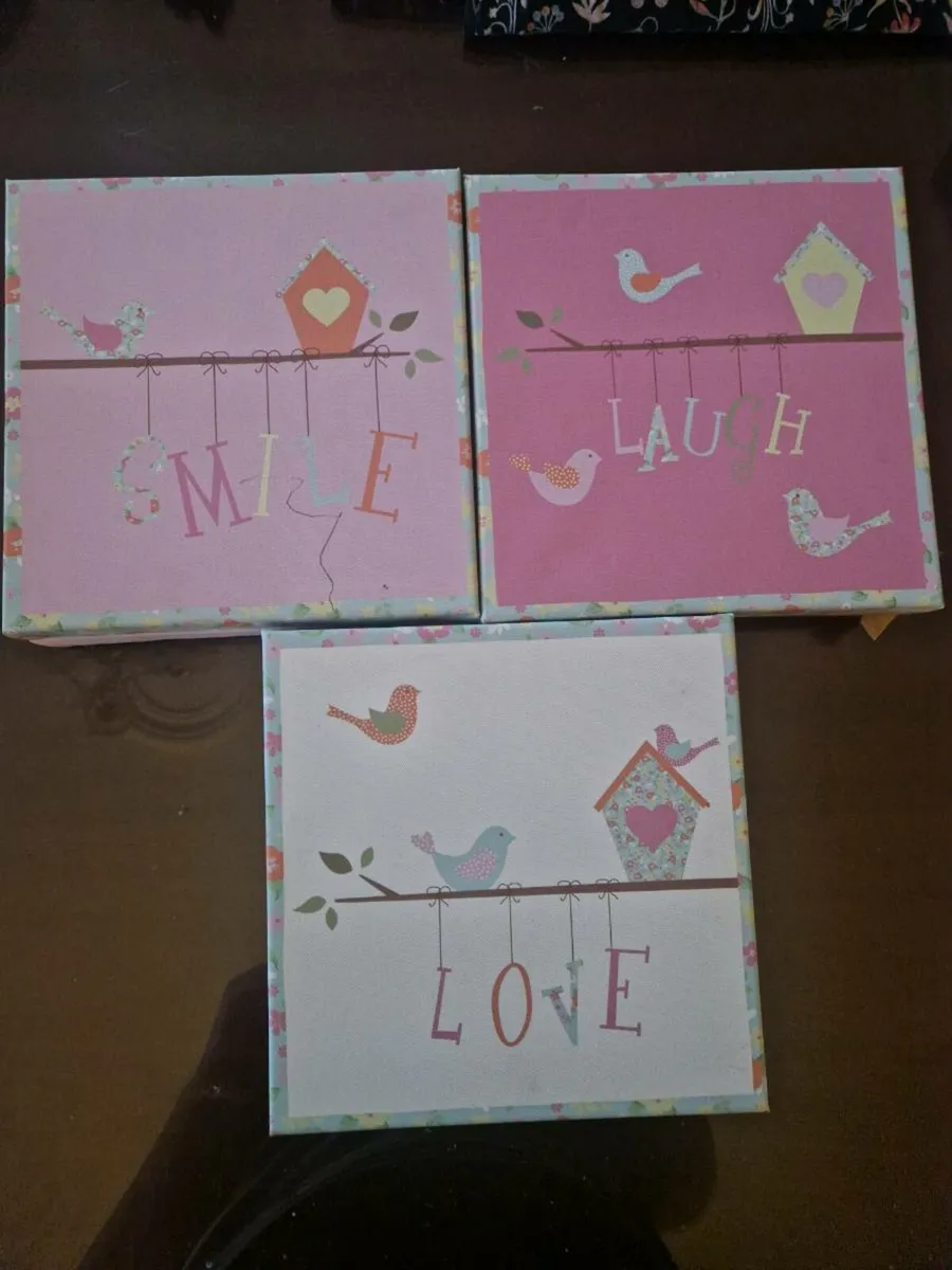 Trio of canvas art
