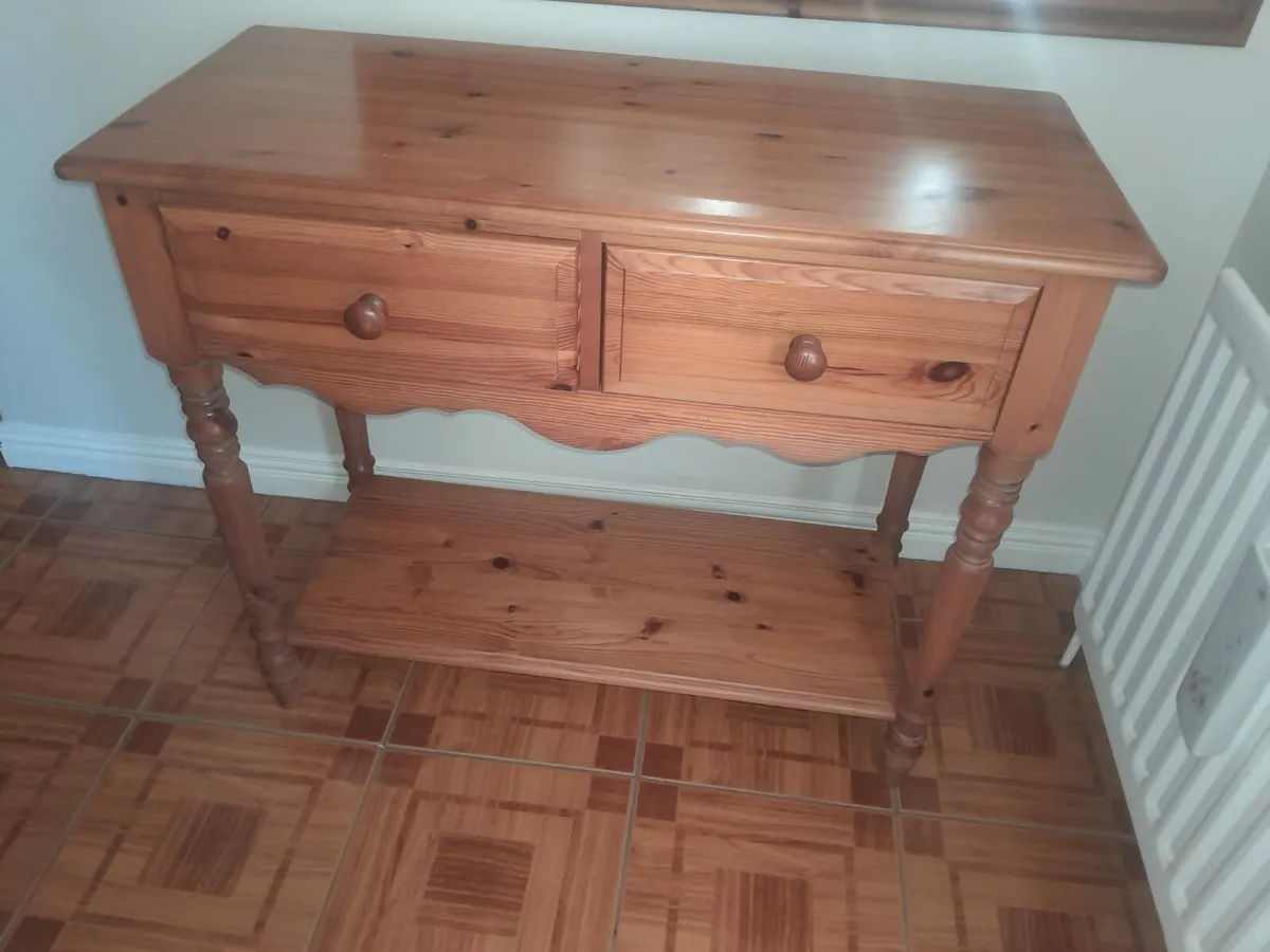 Hall table with wall mirror - Image 1