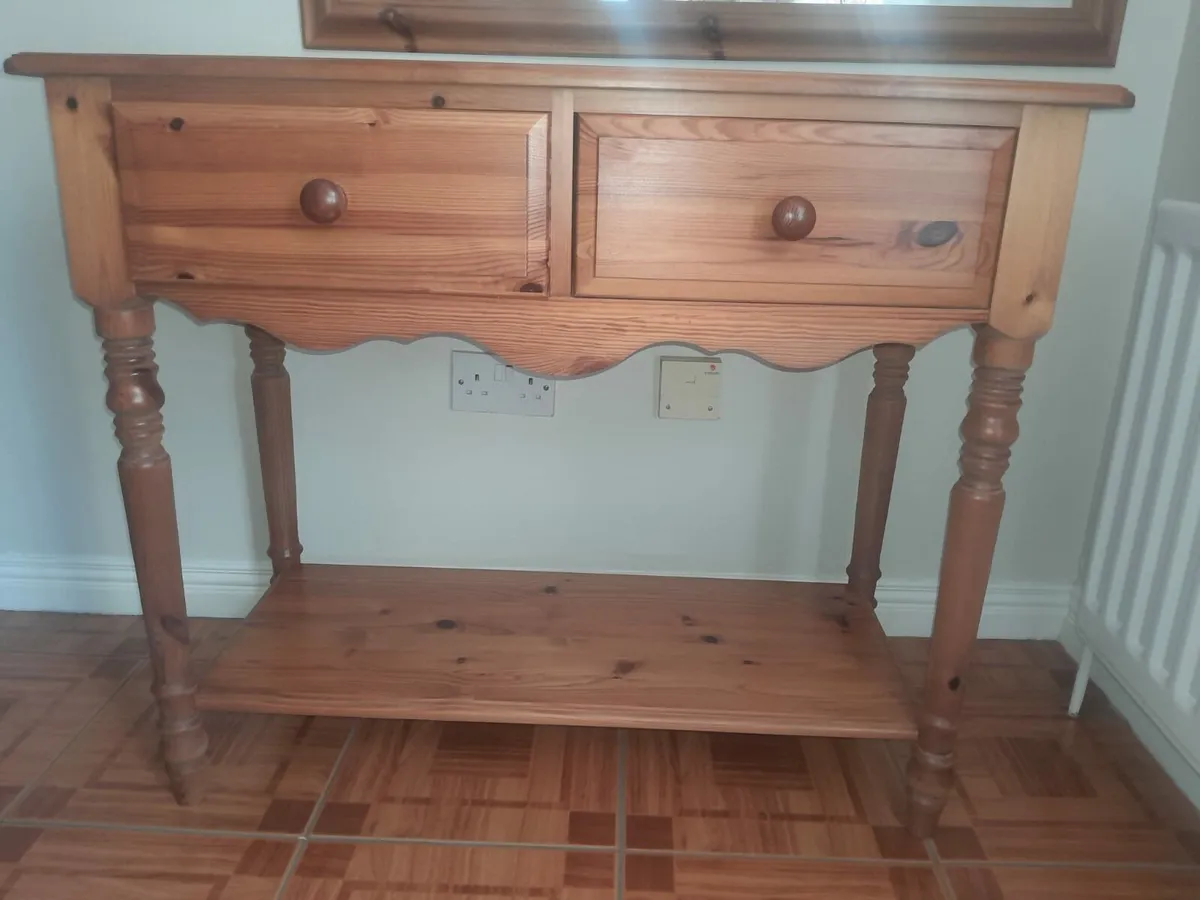 Hall table with wall mirror - Image 2