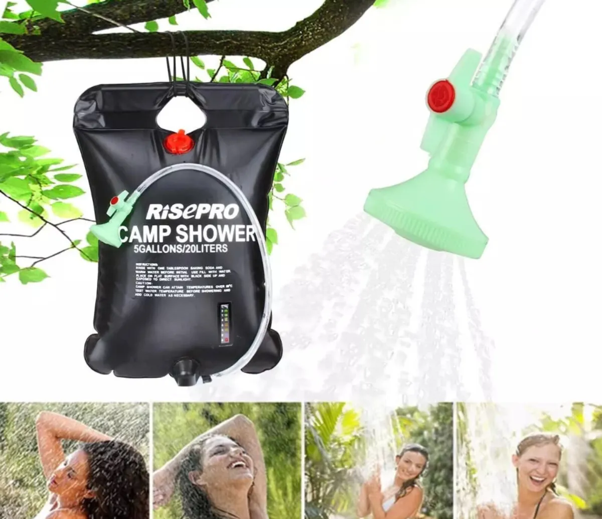 20L Solar Power Portable Water Shower Camping - Image 1