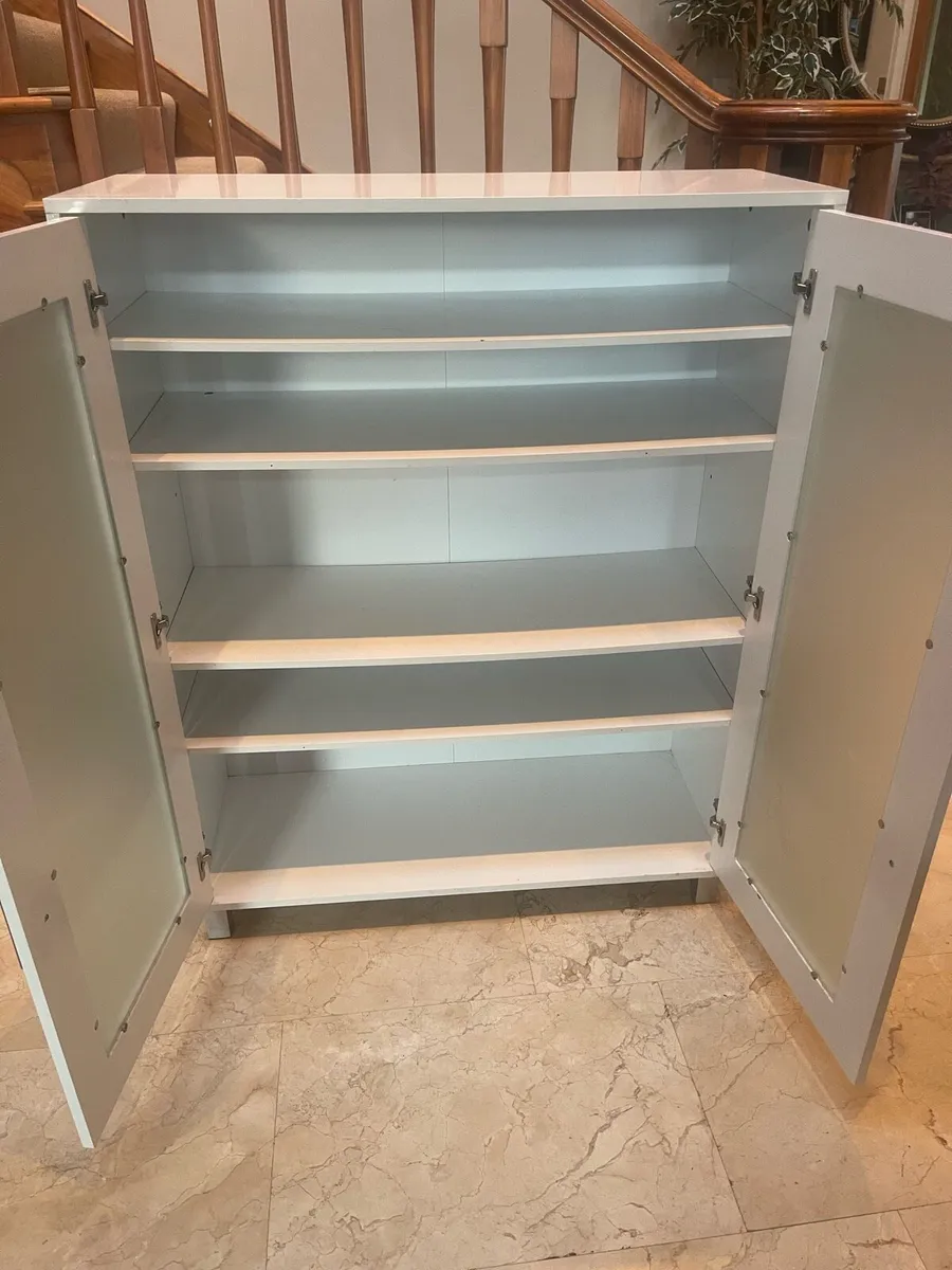 Stunning Tall White Sideboard - Cabinet - Deliver - Image 2