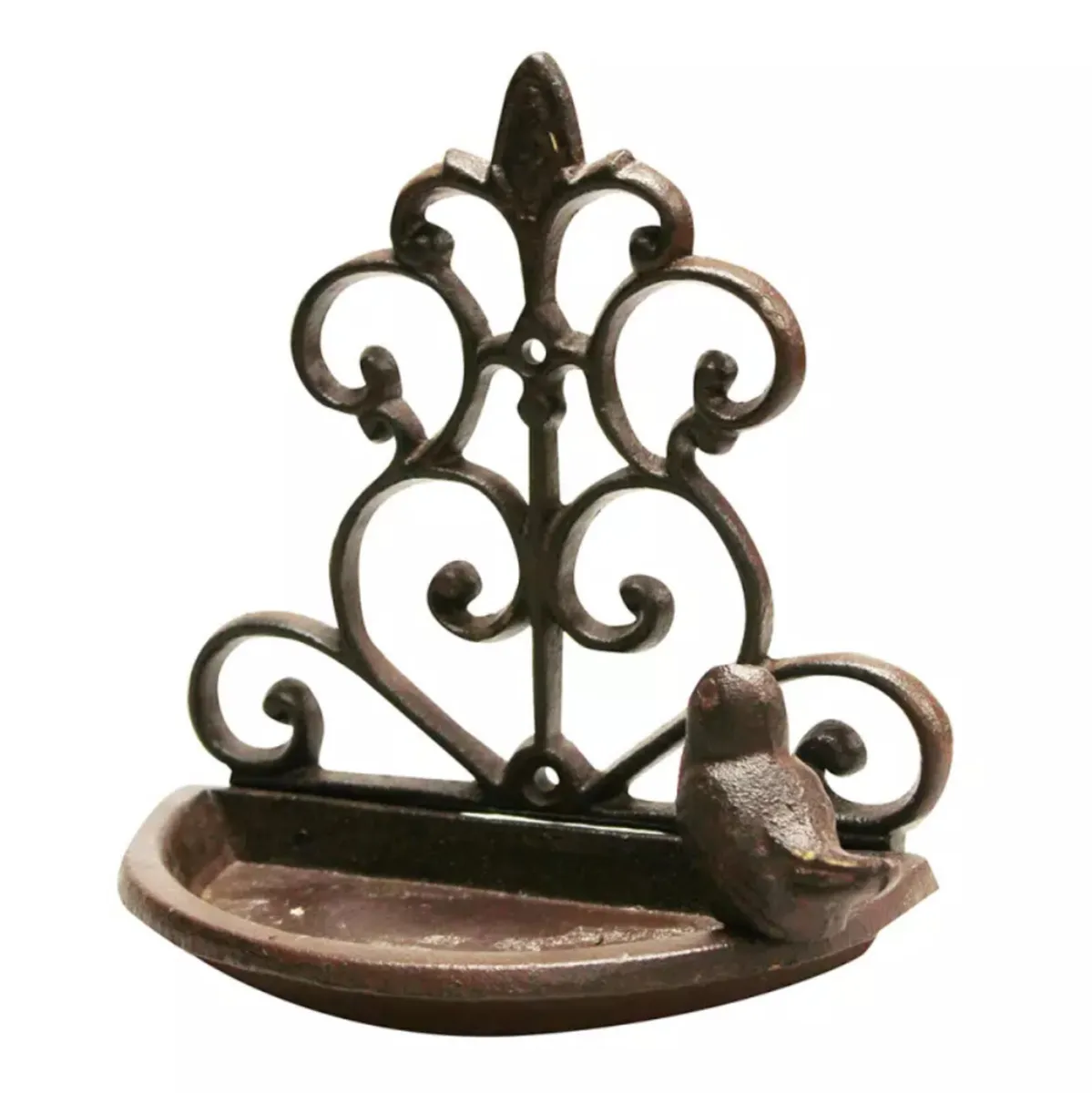Cast Iron Wall Mounted Bird Bath Feeder NEW - Image 2