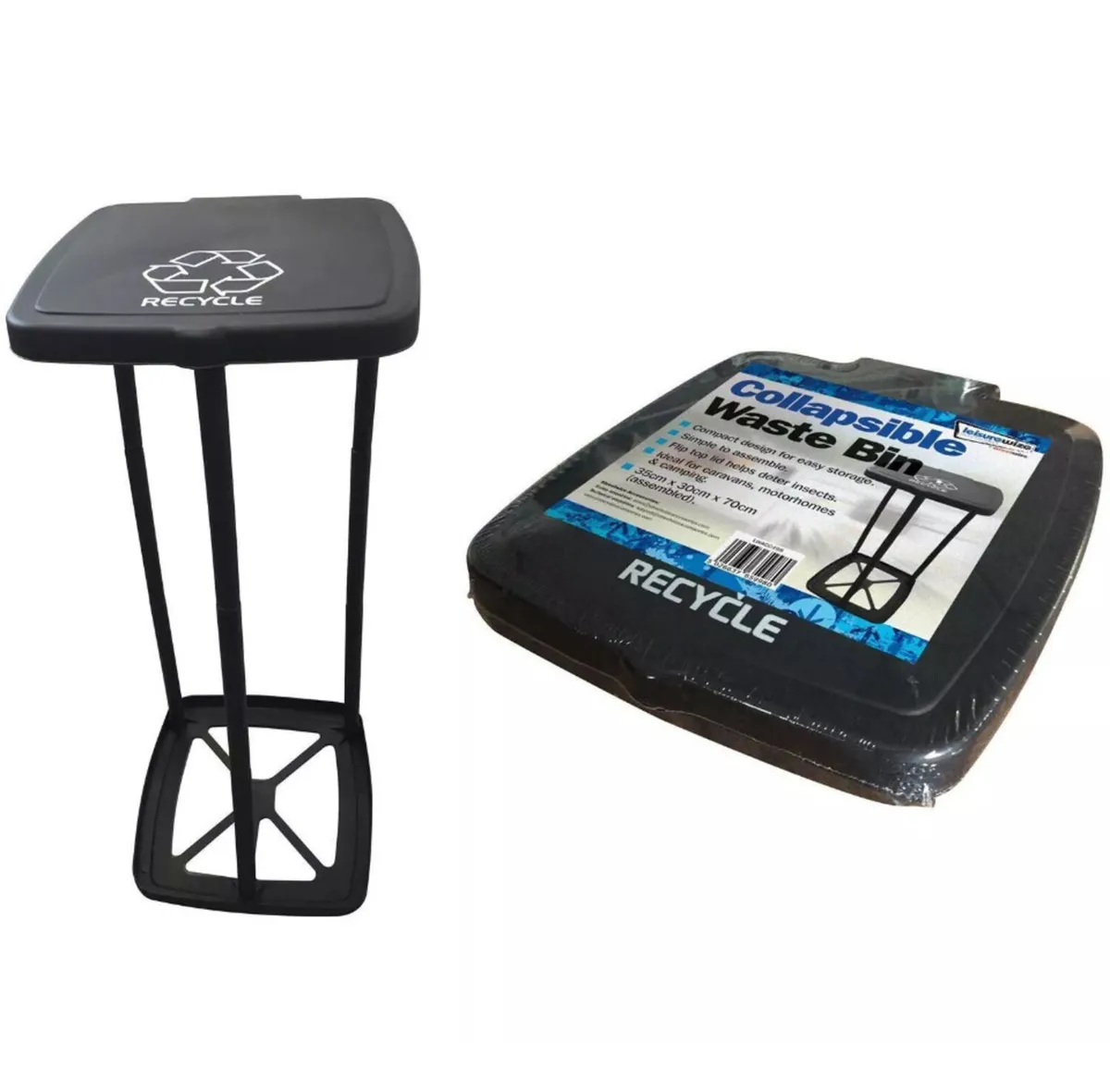 Portable Collapsible Waste Recycle Bin Camping etc - Image 1