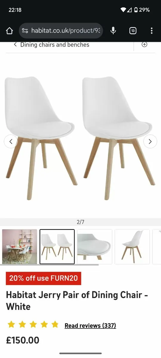 Habitat 'Jerry' Dining chairs (6) - Image 2