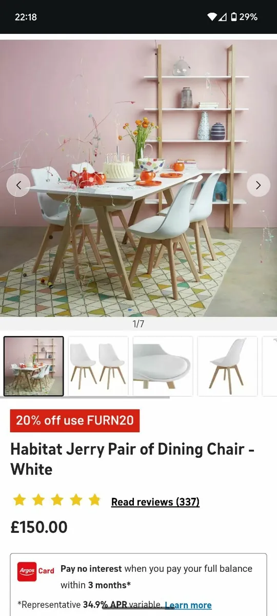 Habitat 'Jerry' Dining chairs (6) - Image 3