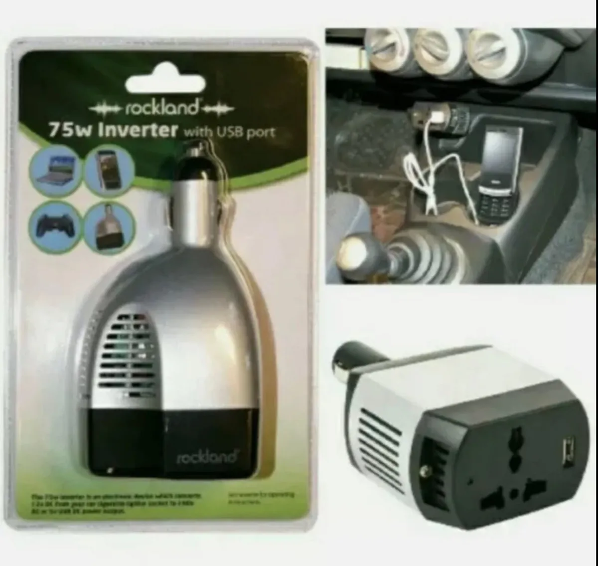 12v to 240v house mains Inverter Car adapter 75w - Image 1
