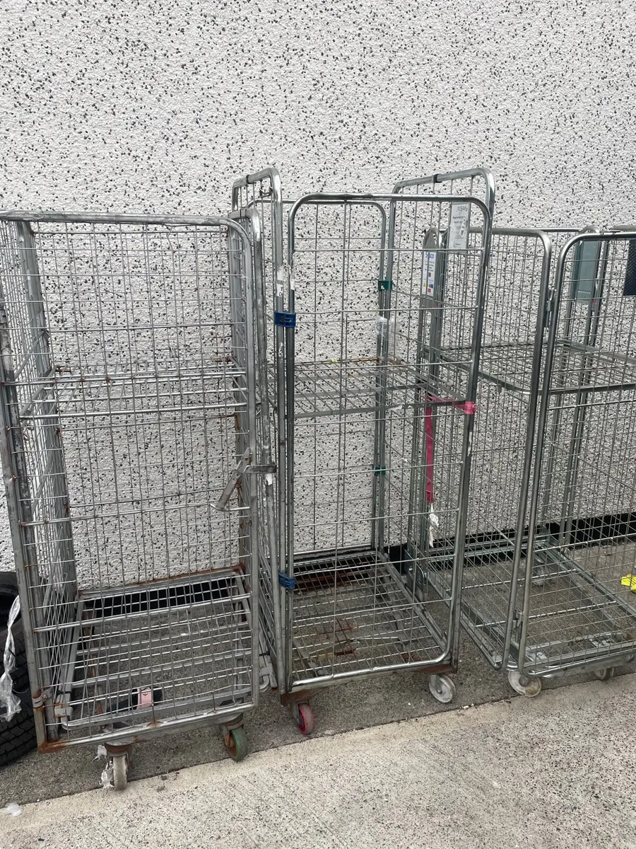 3 Cage Trolleys - Image 1