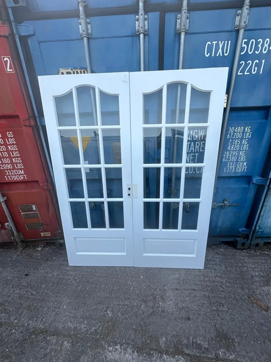Set of double doors 32 x 80” each solid wood - Image 1
