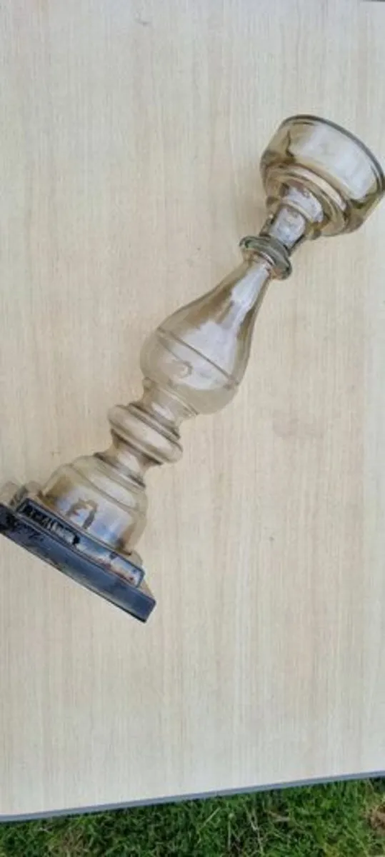 Vintage Large Glass Candlestick - Image 4