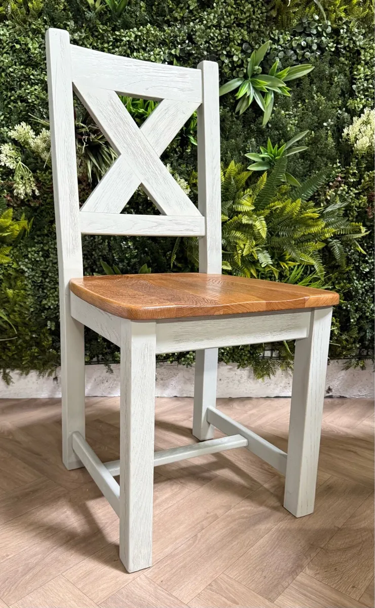 Oak kitchen table & 6 chairs/dining set - Image 4