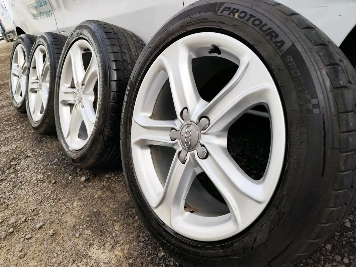 17" Audi alloys with tyres like new - Image 1