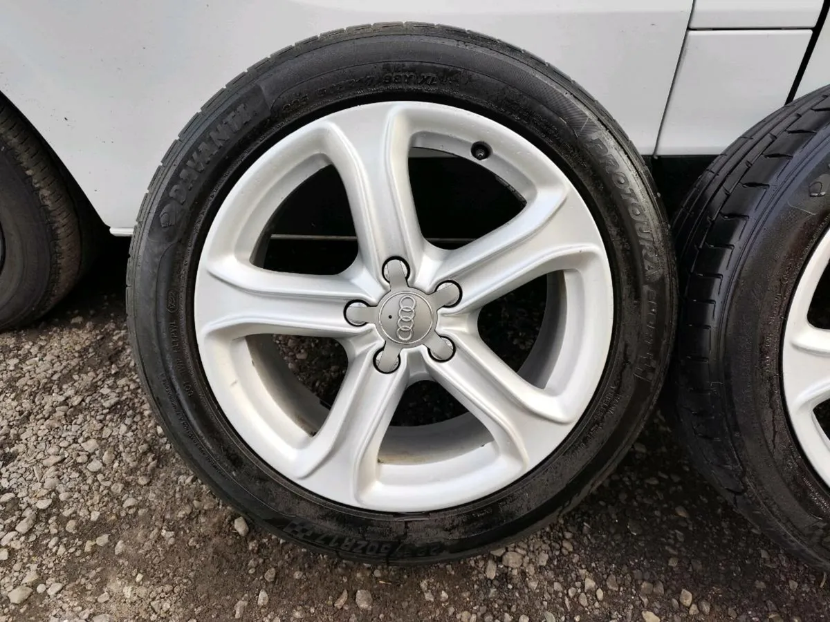 17" Audi alloys with tyres like new - Image 2