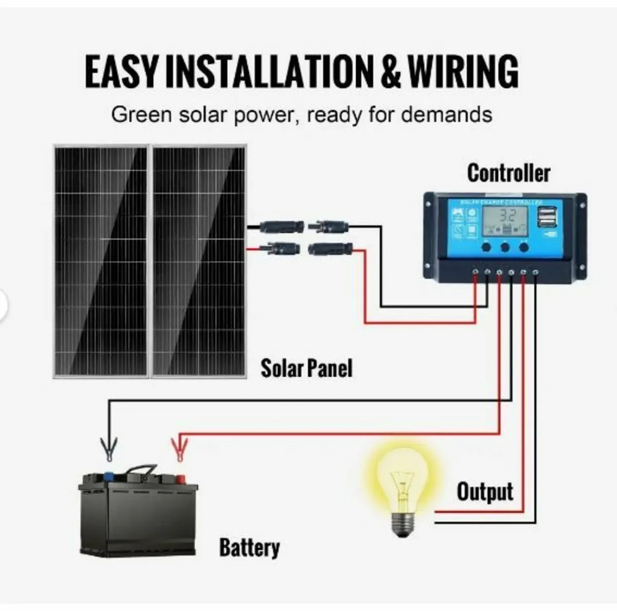200W Monocrystalline Solar Panel Kit 2PCS Solar - Image 2