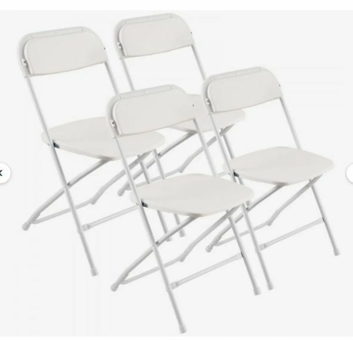 4 Pack Folding Chairs Portable Plastic Chairs - Image 1