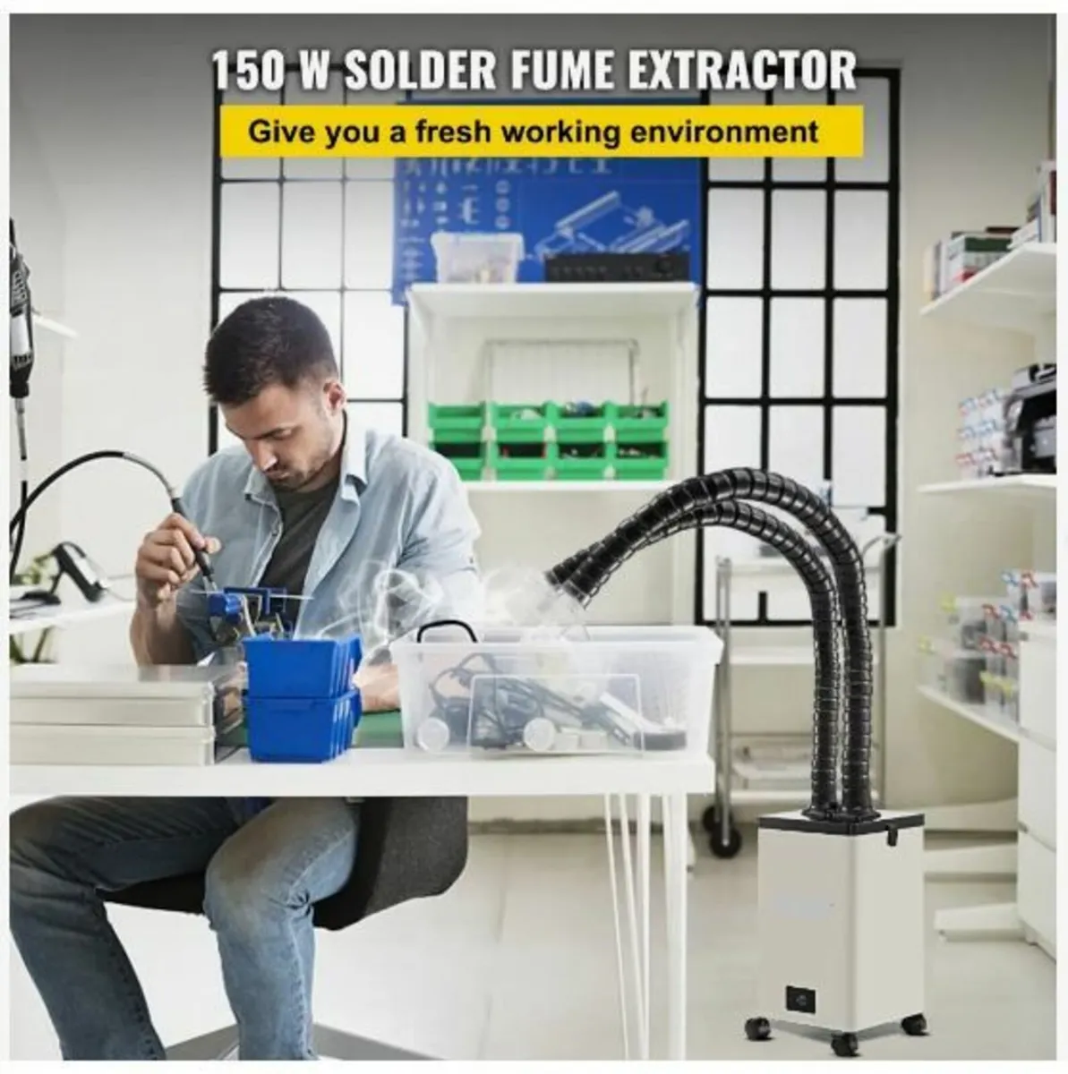 Solder Fume Extractor, 150W 106 CFM - Image 2