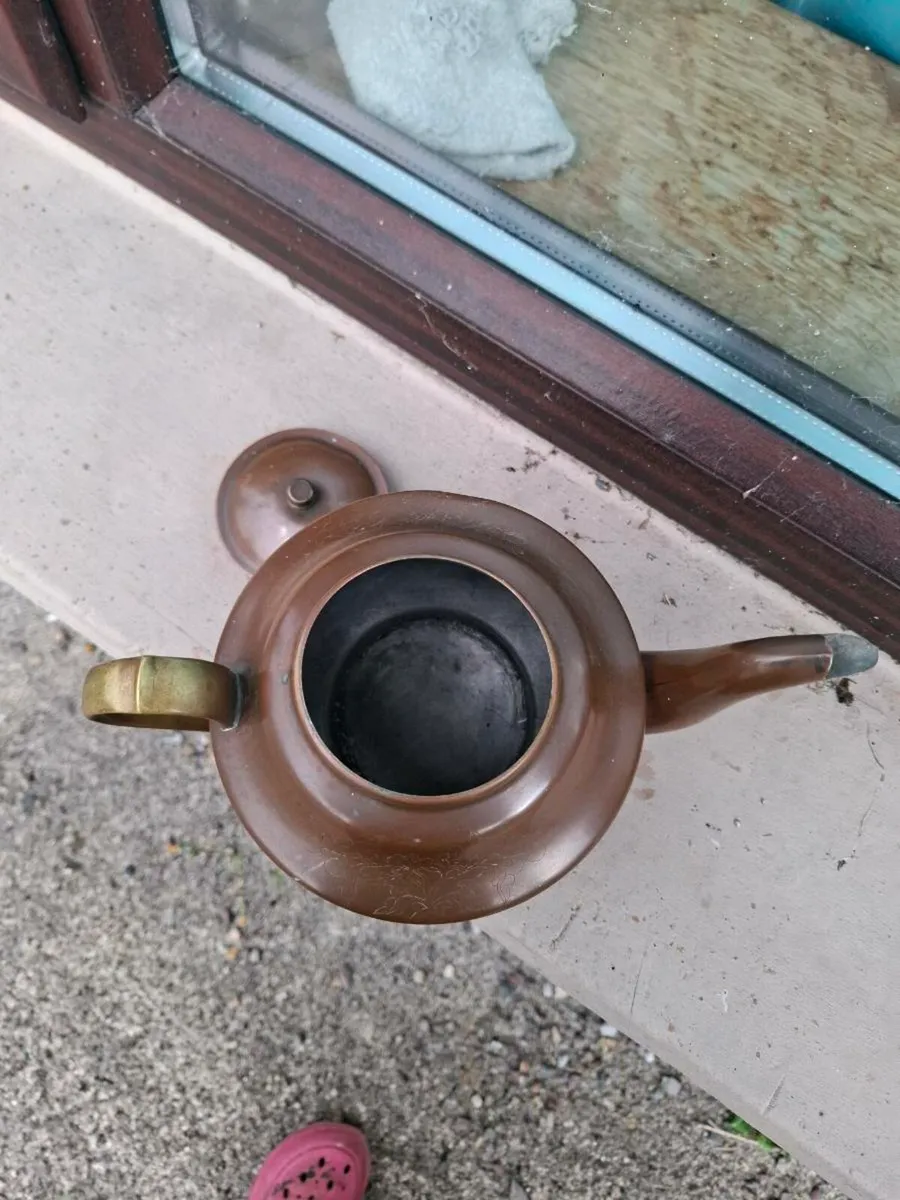 2 cups copper tea pot postage possible - Image 2