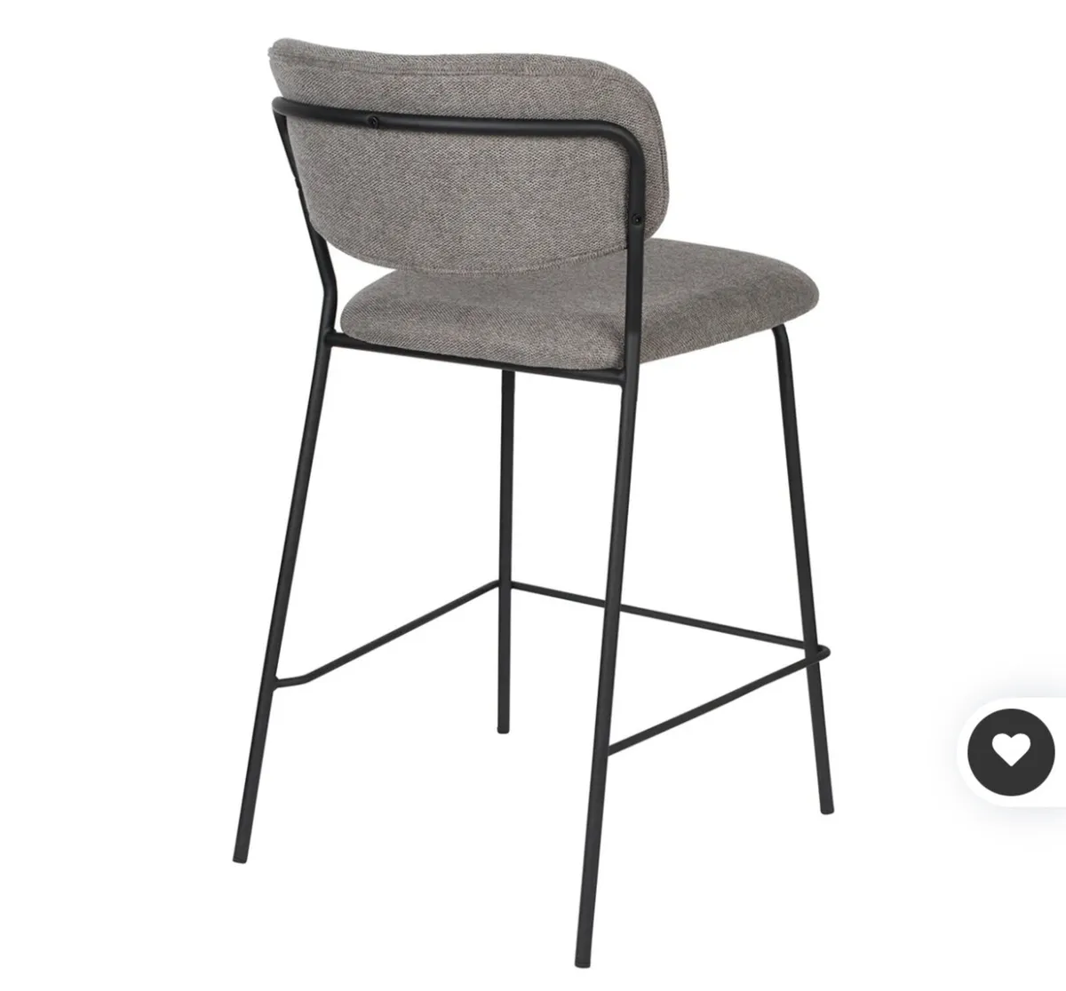 3no. Counter Stools - Grey Upholstery - Image 2