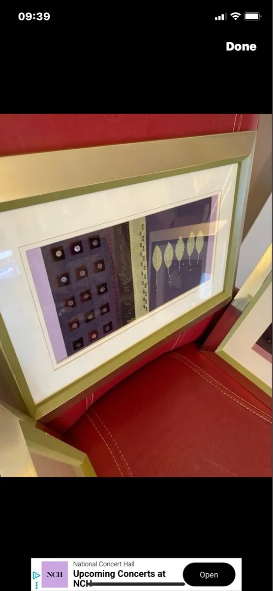 Set of Embroidered Sprig Filled Frames - Image 2