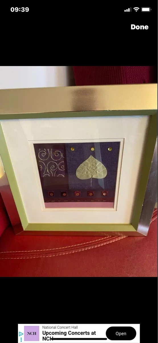 Set of Embroidered Sprig Filled Frames - Image 3