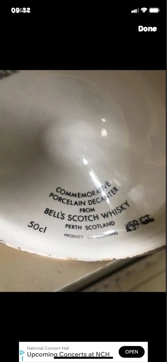 Vintage Prince Harry/ Bell’s Commemorative Decante - Image 3