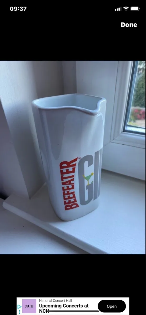 Rare Beefeater Gin Ceramic Water Jug - Image 1