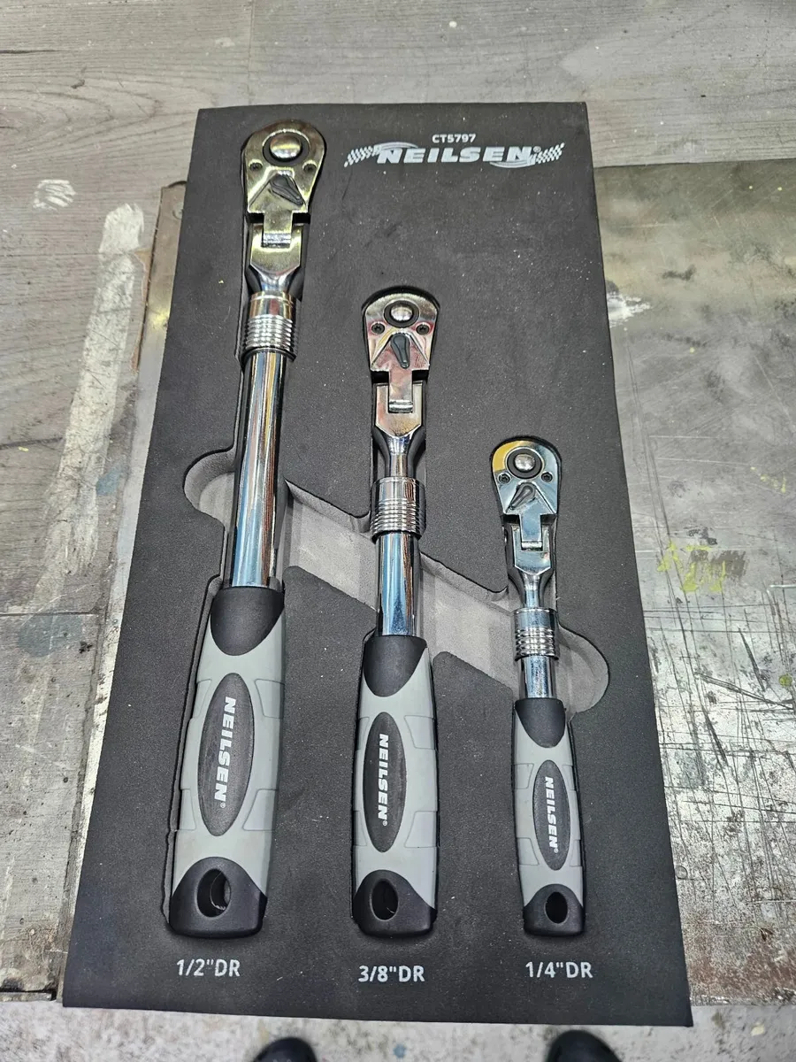 3pc swivel head extendable ratchets - Image 3