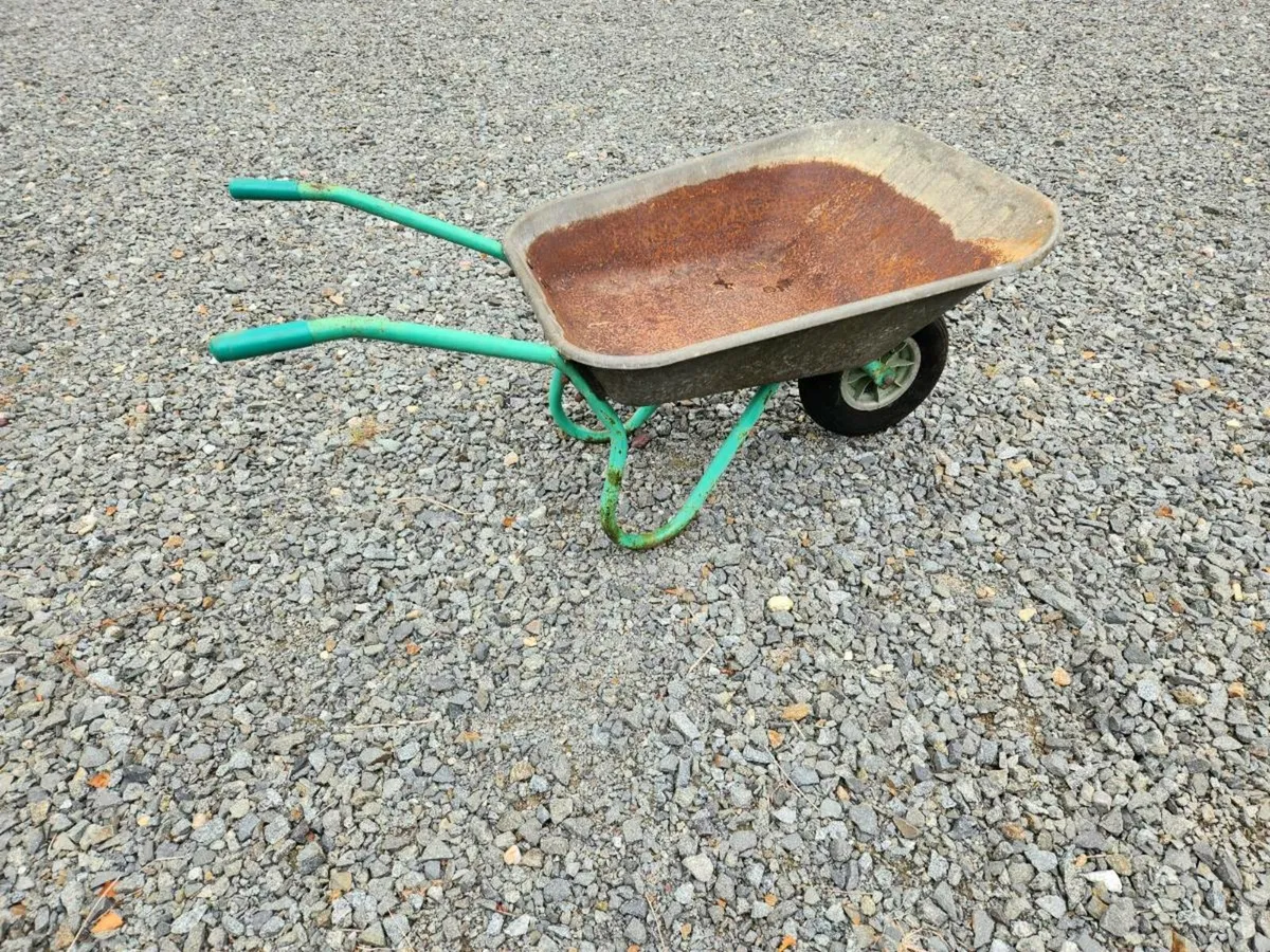 Vintage Metal Wheel Barrow - Wheelbarrow Garden - Image 2