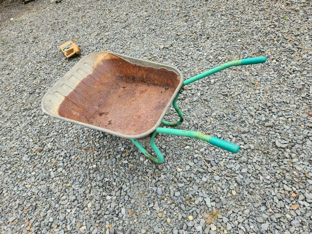 Vintage Metal Wheel Barrow - Wheelbarrow Garden - Image 3