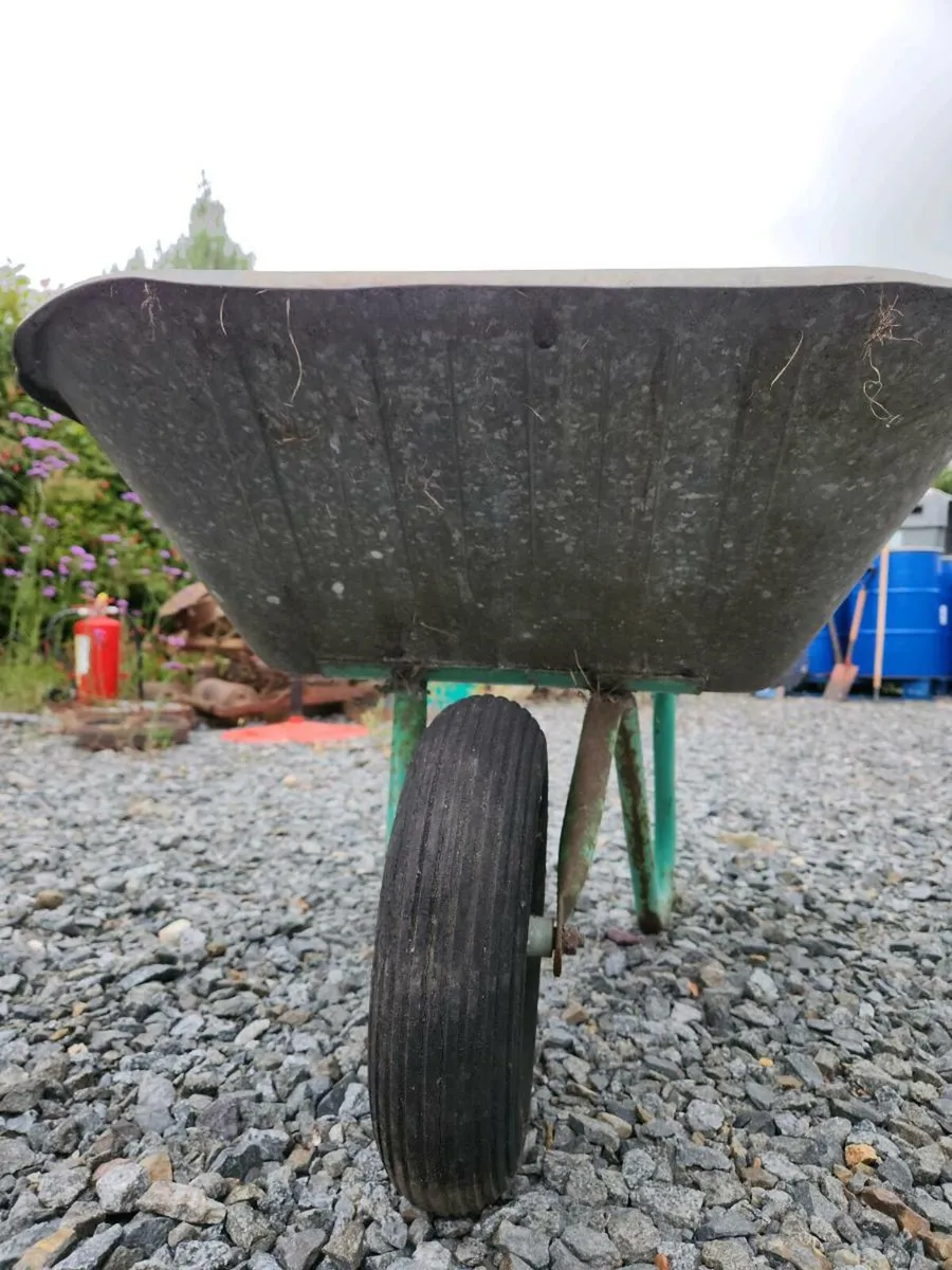 Vintage Metal Wheel Barrow - Wheelbarrow Garden - Image 4