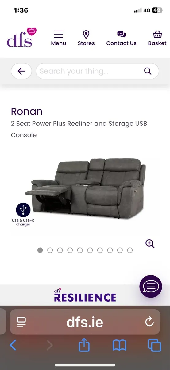 Ronan 2 seater pier recliner sofa - Image 4