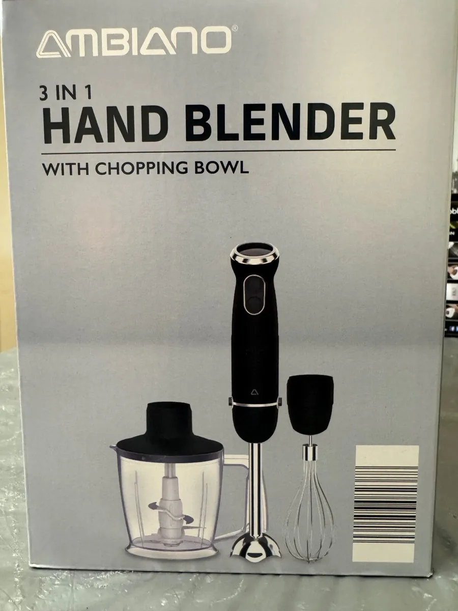 3-in-1 Hand Blender Set with Chopping Bowl - Image 1