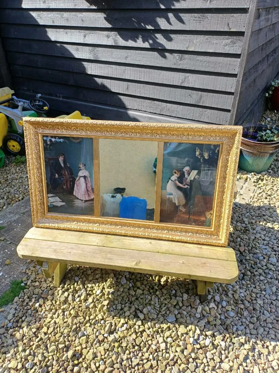Antique Gilt Framed Mirror Picture - Image 2