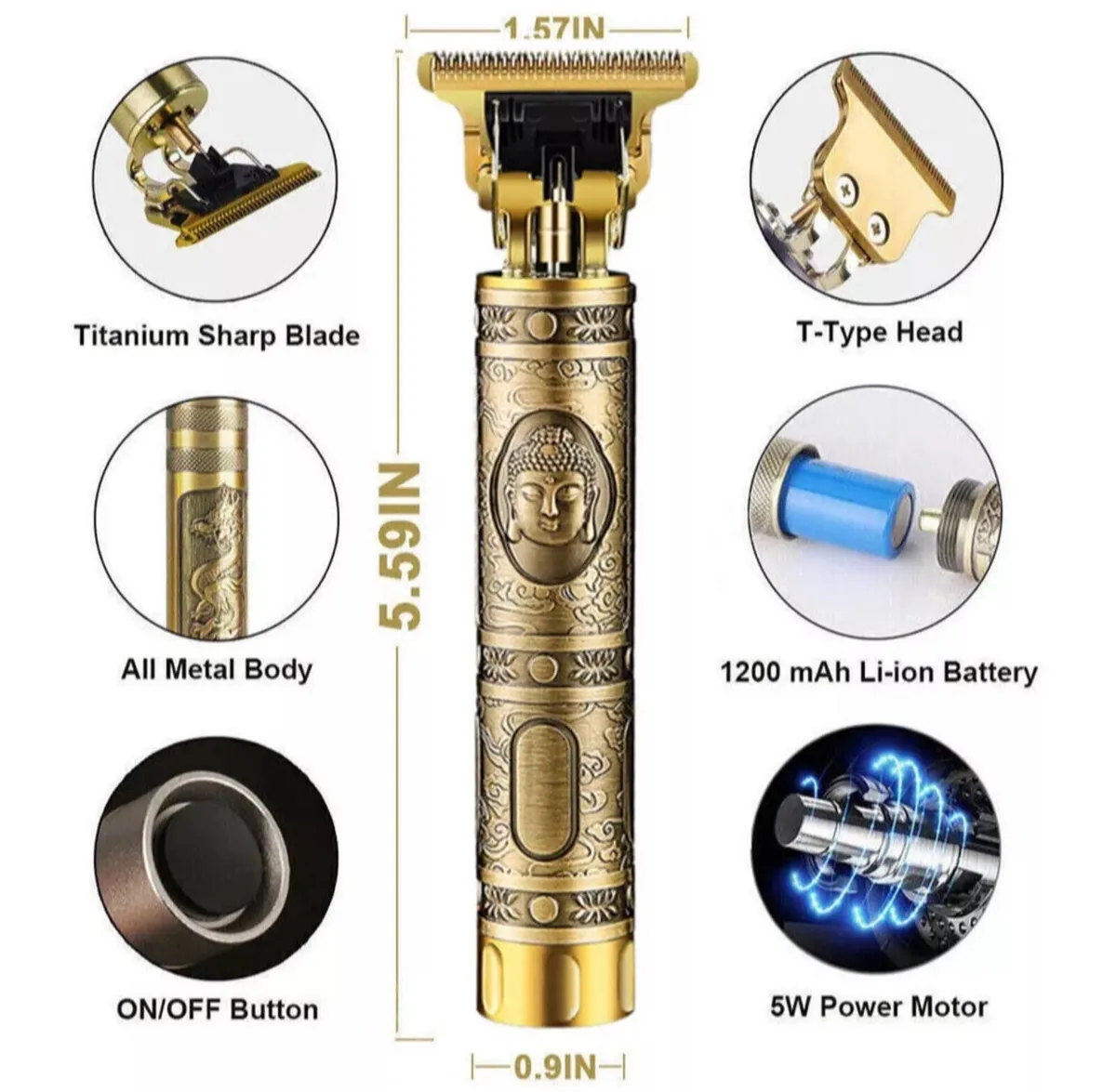 Professional Mens Hair Clipper Trimmer NEW - Image 2