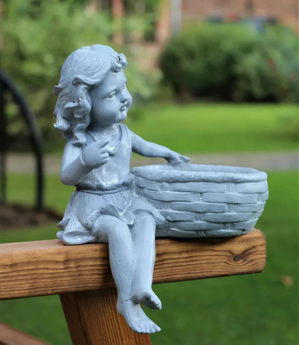 Garden Ornament Planter Cherubs Boy & Girl NEW - Image 4