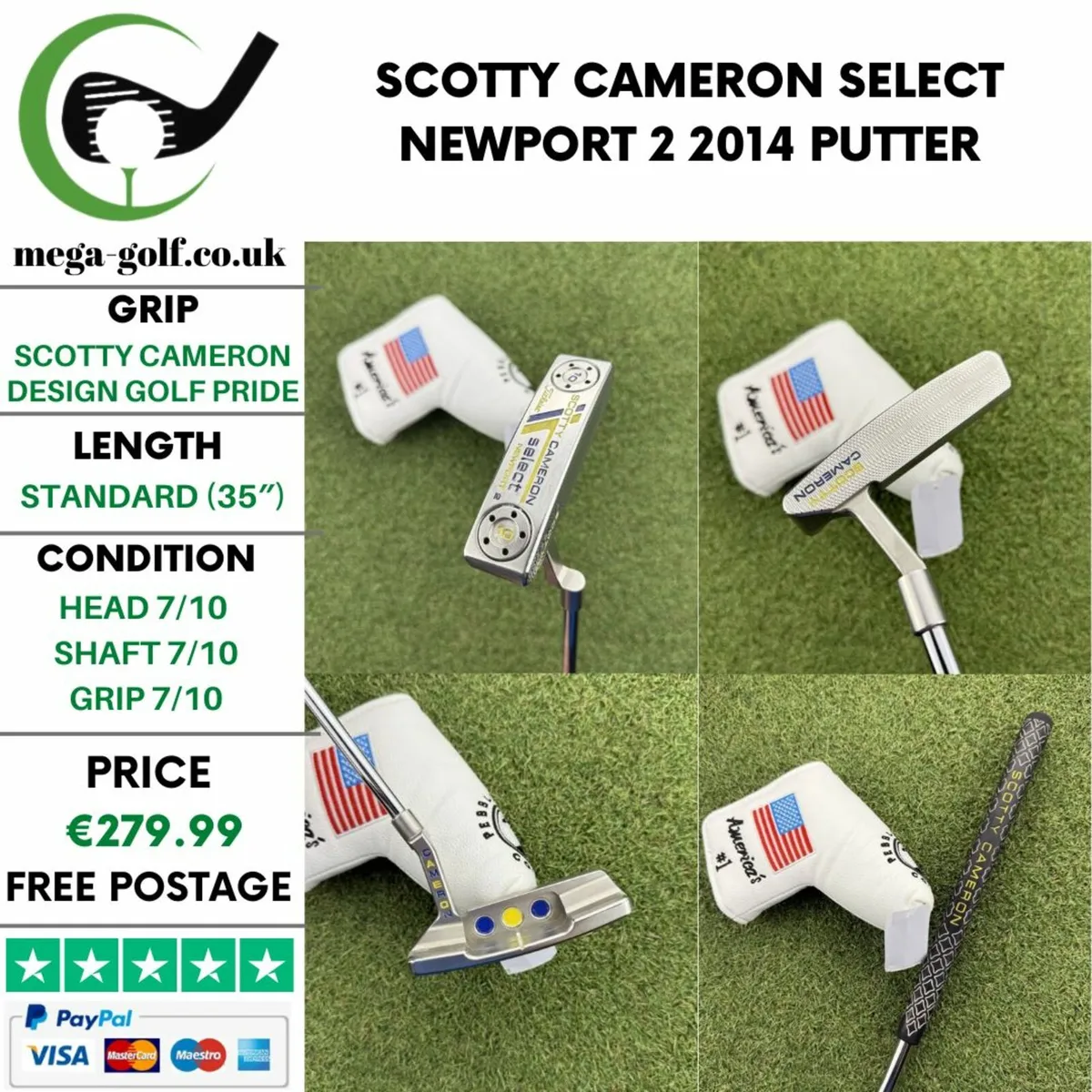 SCOTTY CAMERON SELECT NEWPORT 2 2014 PUTTER / 35″ - Image 1