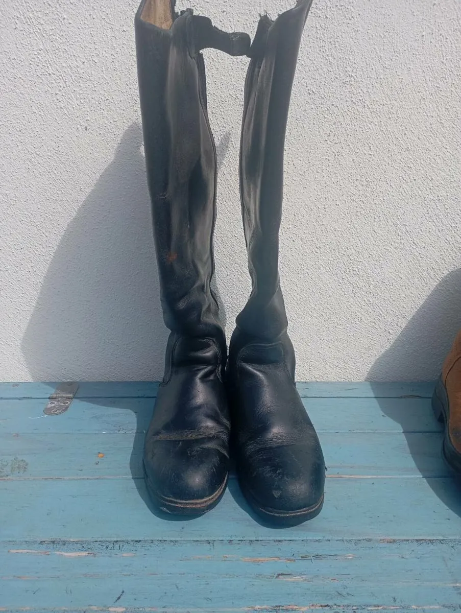 Leather Riding Boots - Image 1
