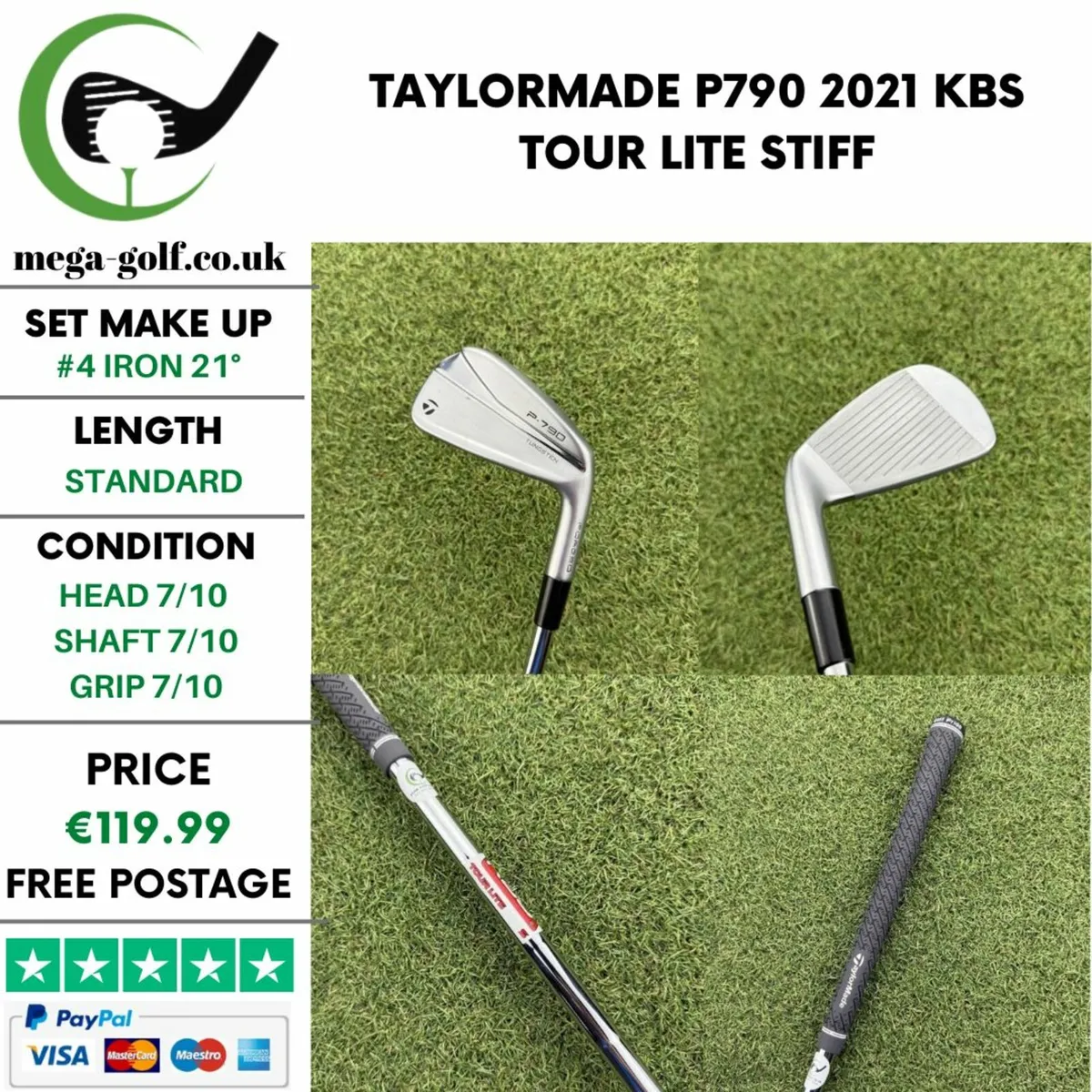 TAYLORMADE P790 2021 #4 IRON 21° / STIFF - Image 1