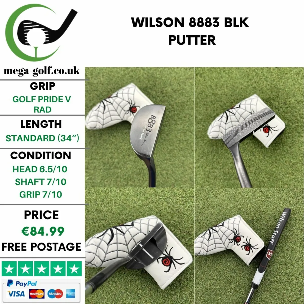 WILSON 8883 BLK PUTTER / 34″ - Image 1