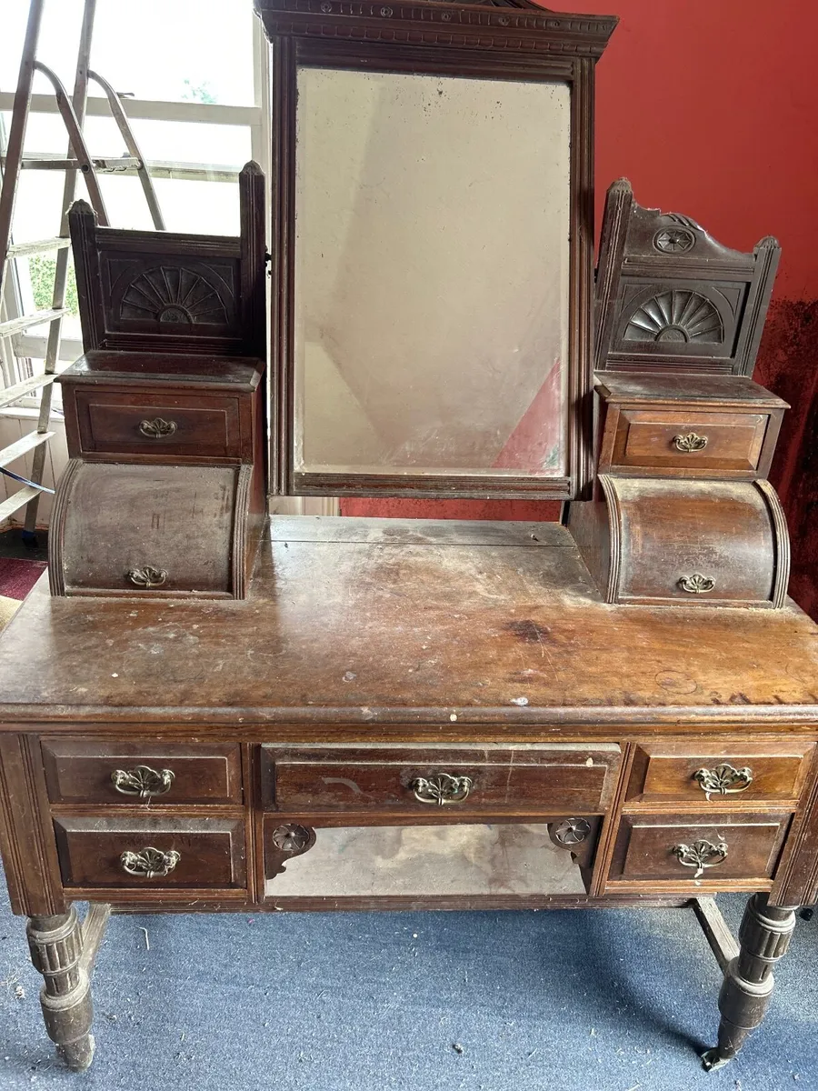 Antique mahogany dressing table - Image 2