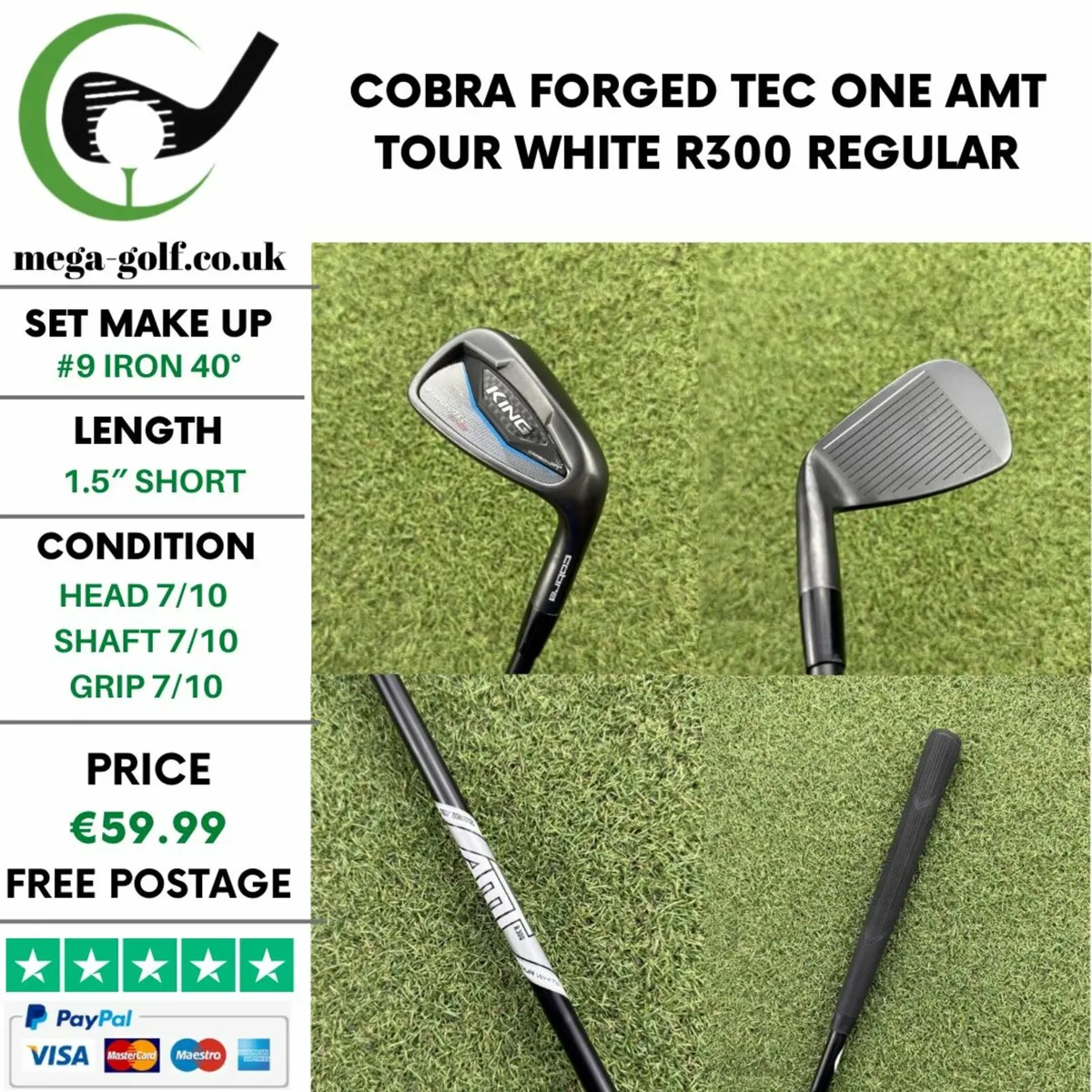 COBRA FORGED TEC ONE #9 IRON 40° / REGULAR - Image 1