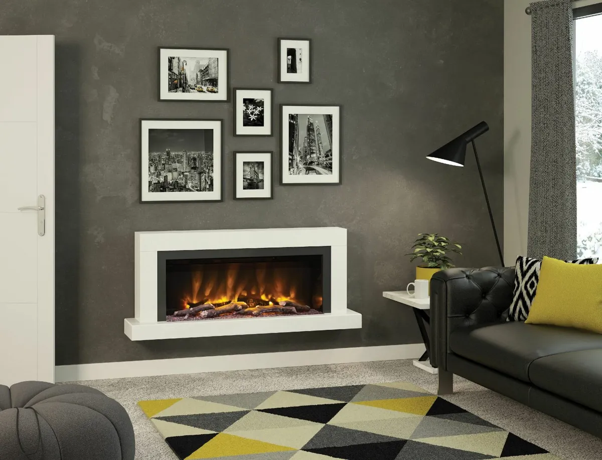 IMPERO Wall Mounted Electric Fireplace Suite - Image 2