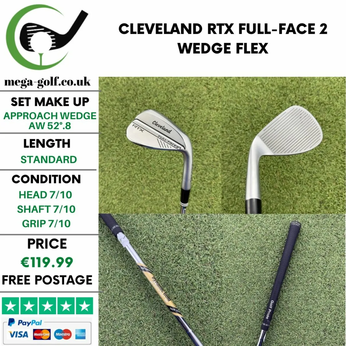 CLEVELAND RTX FULL-FACE 2 WEDGE AW 52°.8 / WEDGE - Image 1
