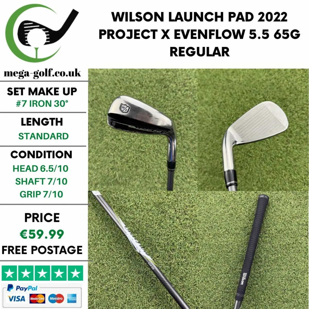 WILSON LAUNCH PAD 2022 #7 IRON 30° / REGULAR - Image 1