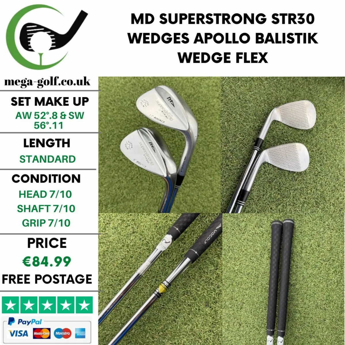 MD SUPERSTRONG STR30 WEDGES AW 52°.8 & SW 56°.11 - Image 1