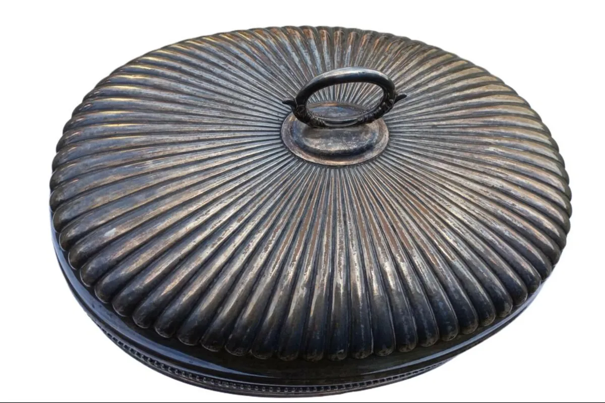 Antique 19th century large oval meat dome / cloche - Image 3