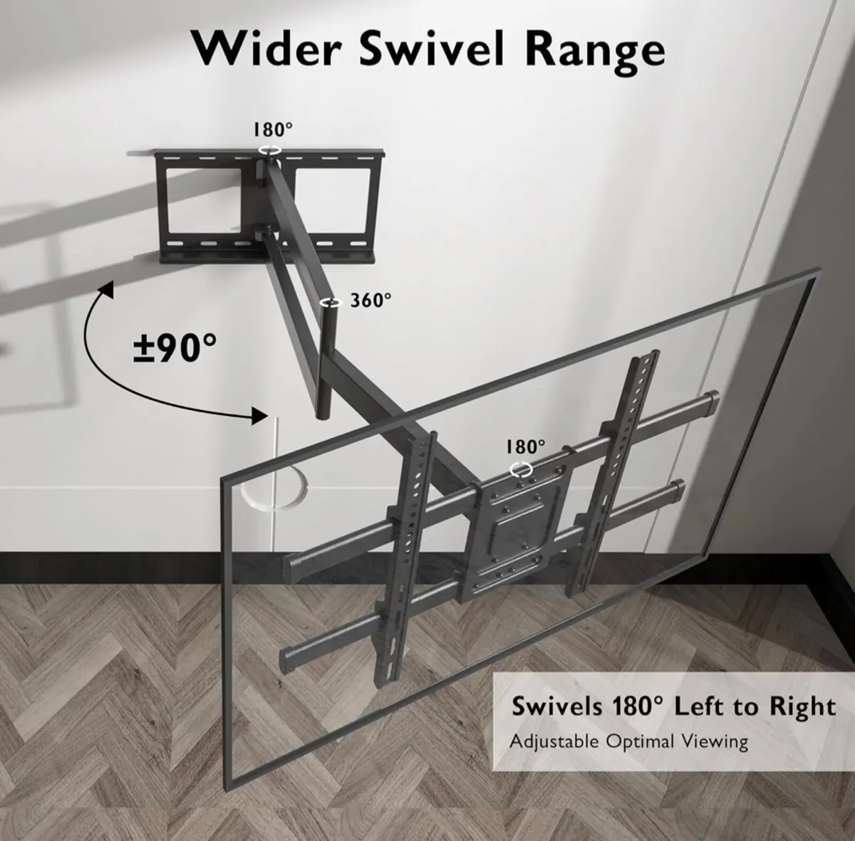 Wall mount with 1040 mm extra long articulated arm - Image 3