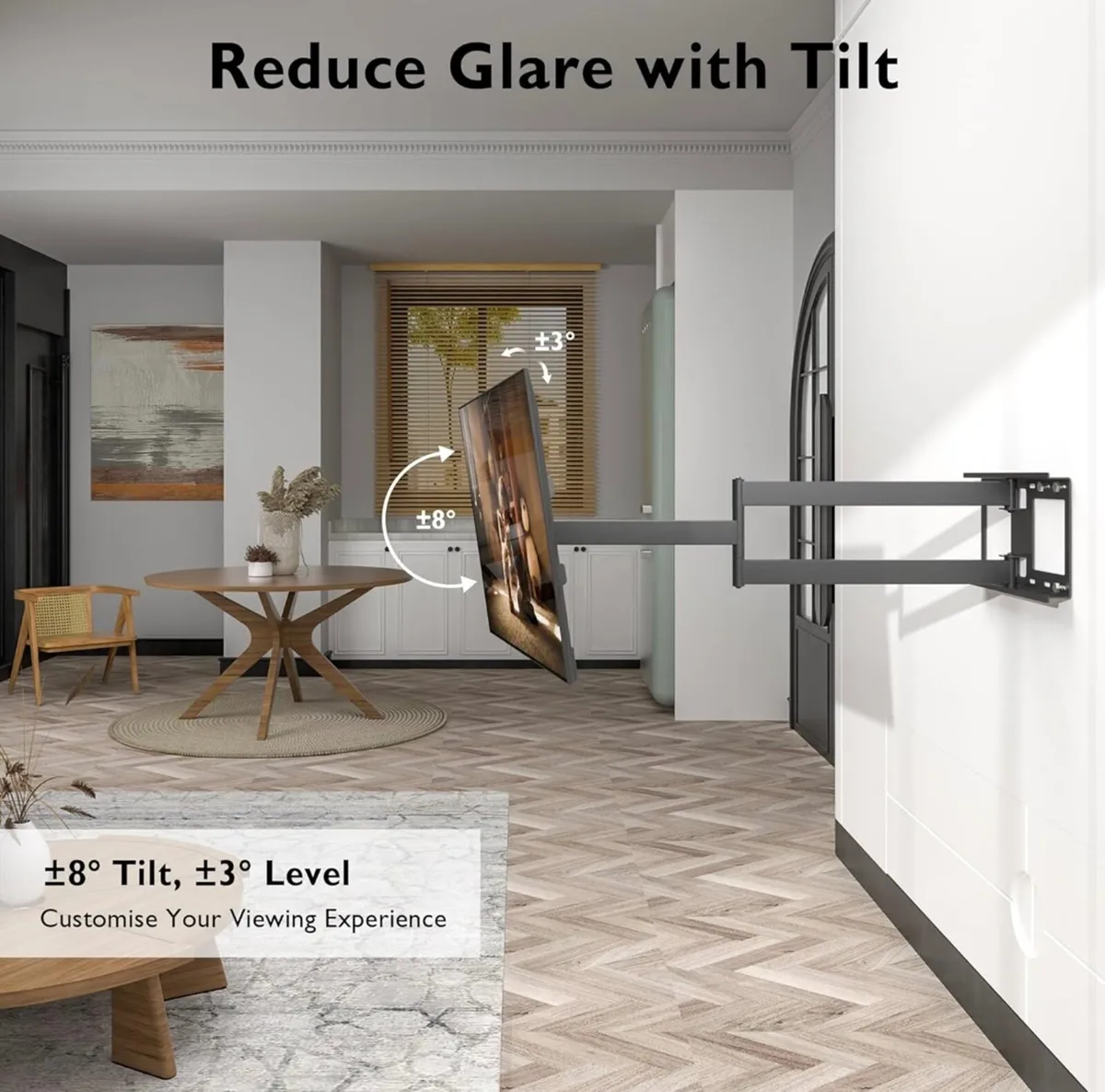 Wall mount with 1040 mm extra long articulated arm - Image 4