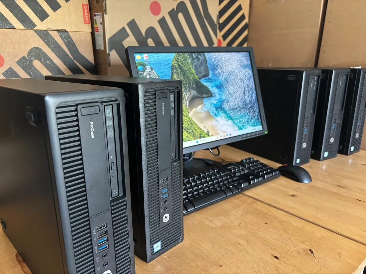 HP Prodesk PC's-i5-16GB-SSD-Screen-Win 11 Deliver - Image 2