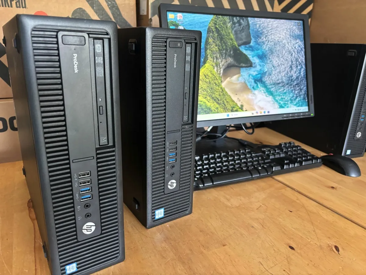 HP Prodesk PC's-i5-16GB-SSD-Screen-Win 11 Deliver - Image 3