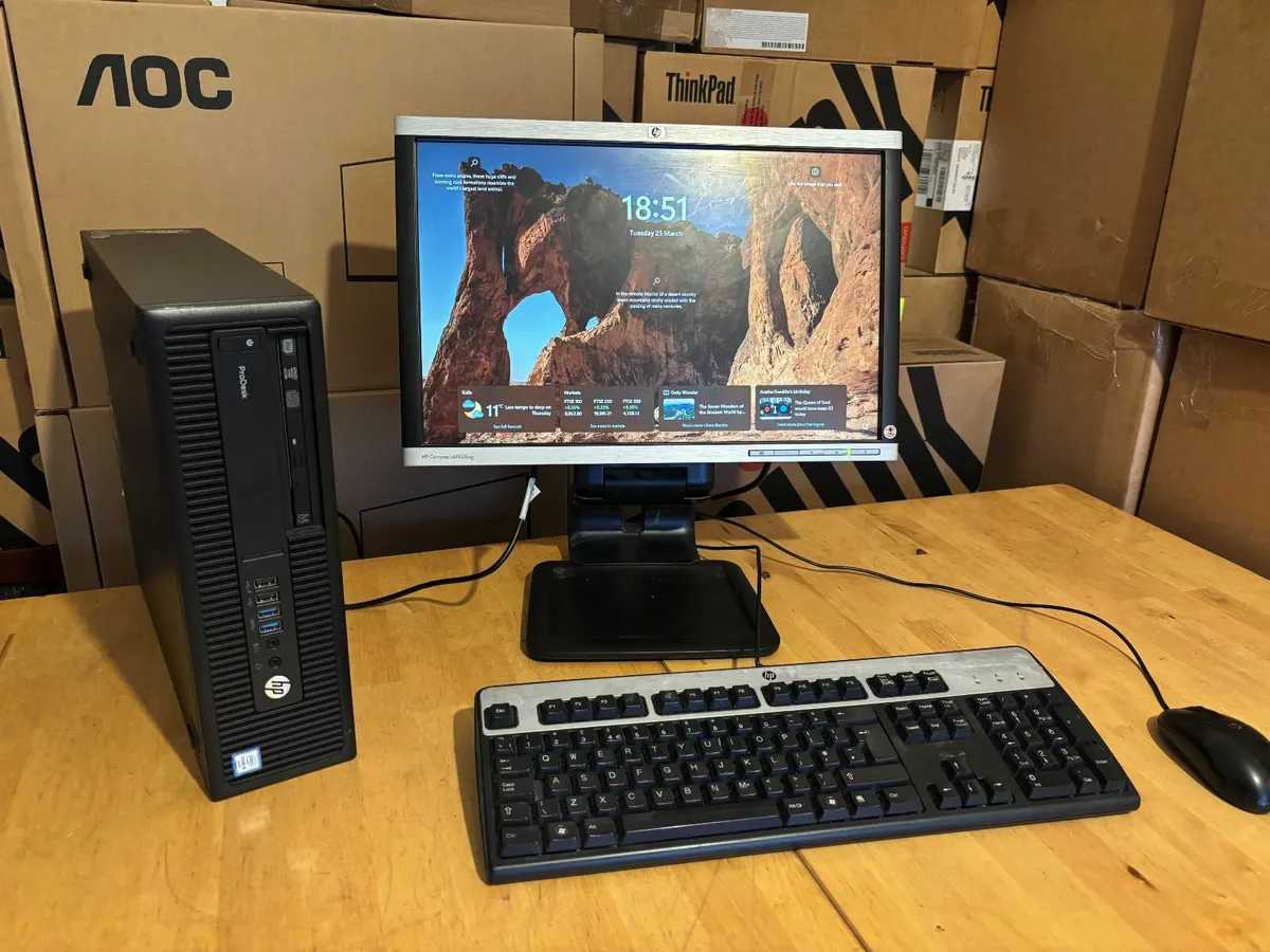 HP Prodesk PC's-i5-16GB-SSD-Screen-Win 11 Deliver - Image 4